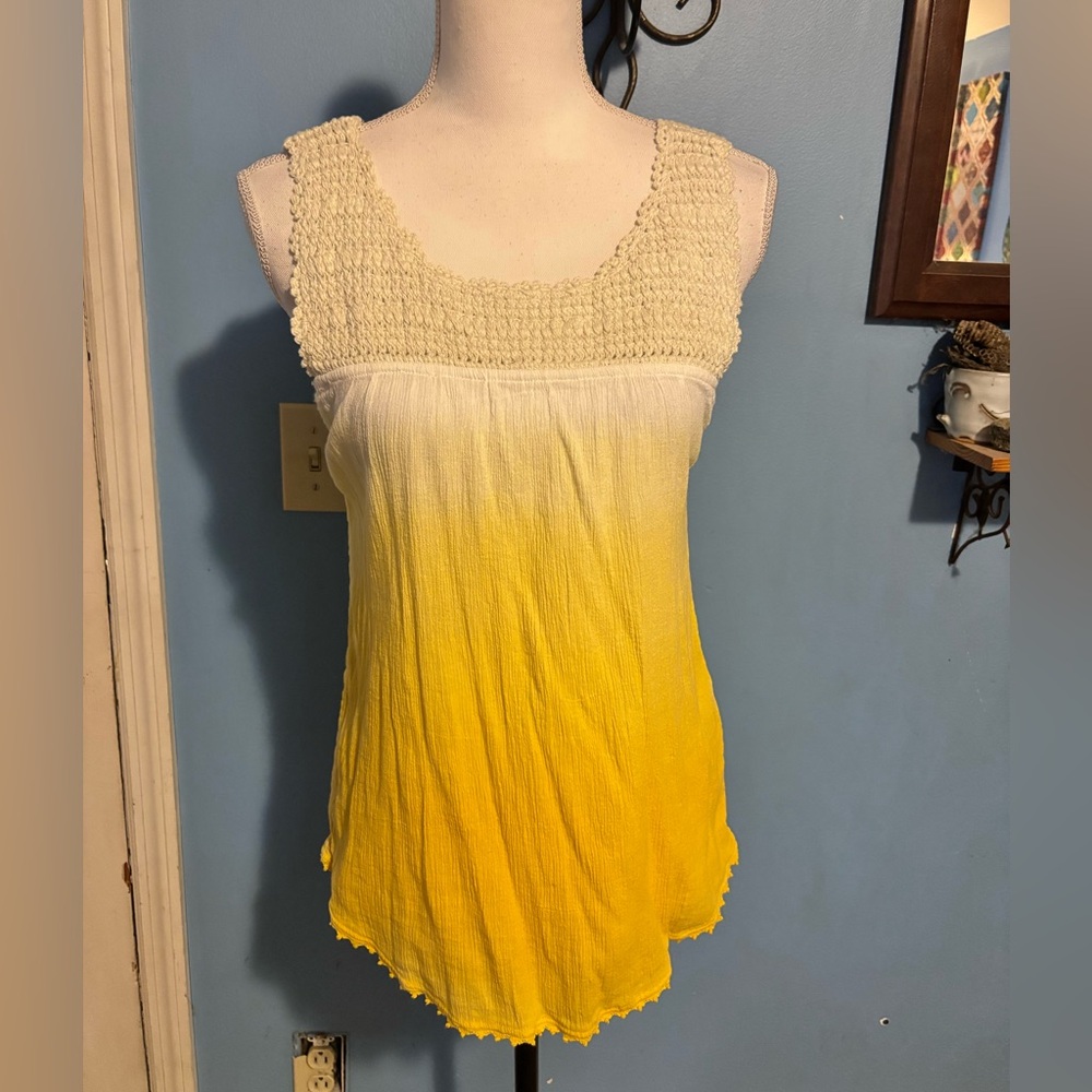 Lucky Brand, Crocheted, BoHo, Tank Top